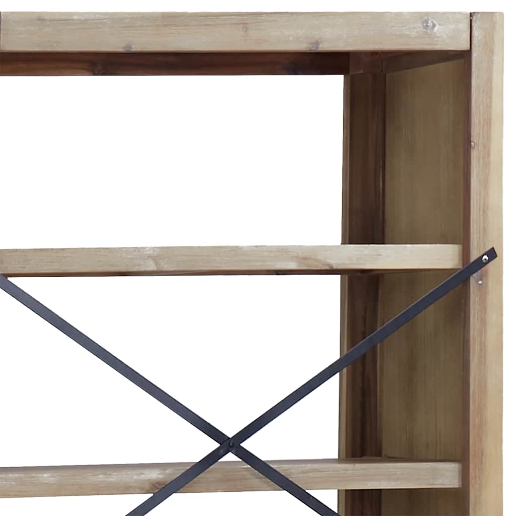 3-Tier Bookcase 80x30x80 cm Solid Wood Acacia 170 cm