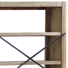 3-Tier Bookcase 80x30x80 cm Solid Wood Acacia 170 cm