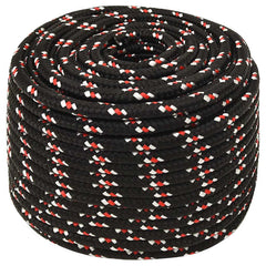 vidaXL Boat Rope Black 14 mm 100 m Polypropylene 2