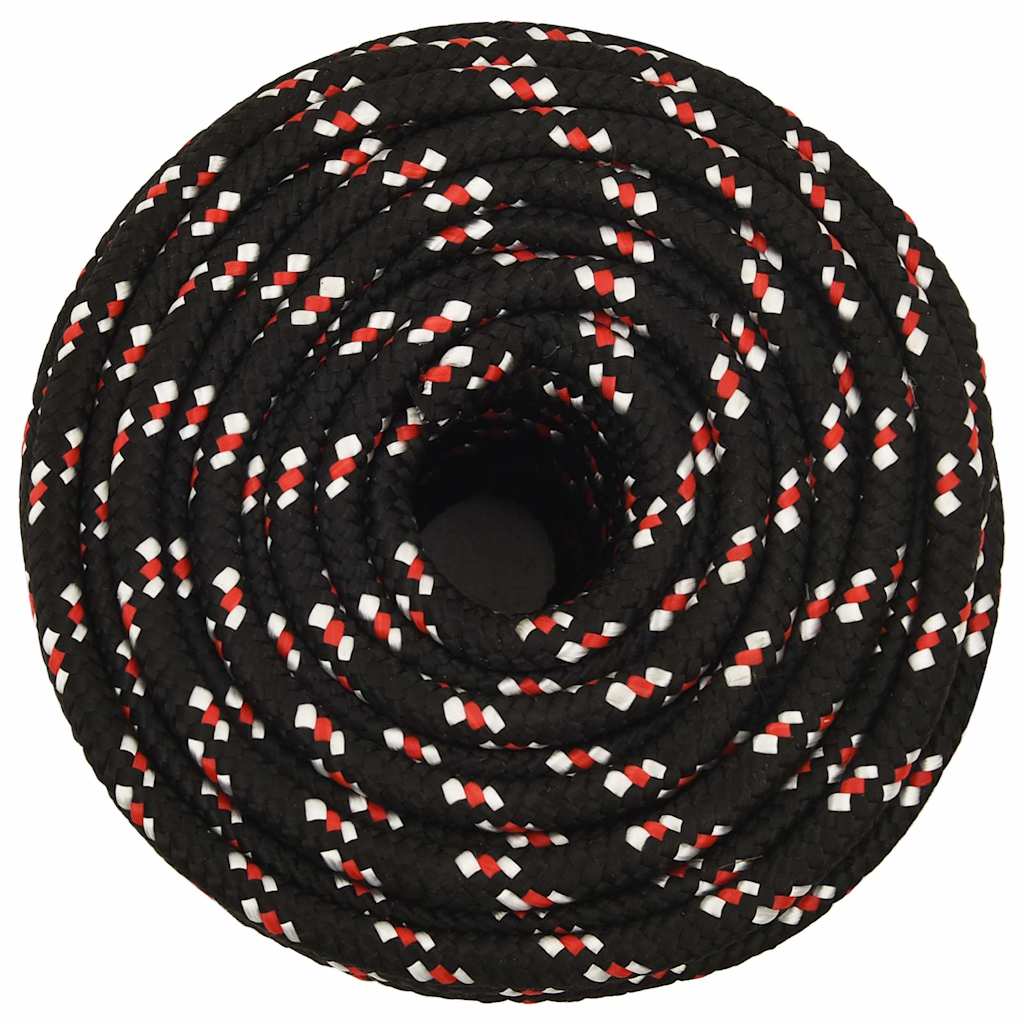 vidaXL Boat Rope Black 14 mm 100 m Polypropylene 3
