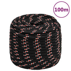 Boat Rope Black Polypropylene Black and Red