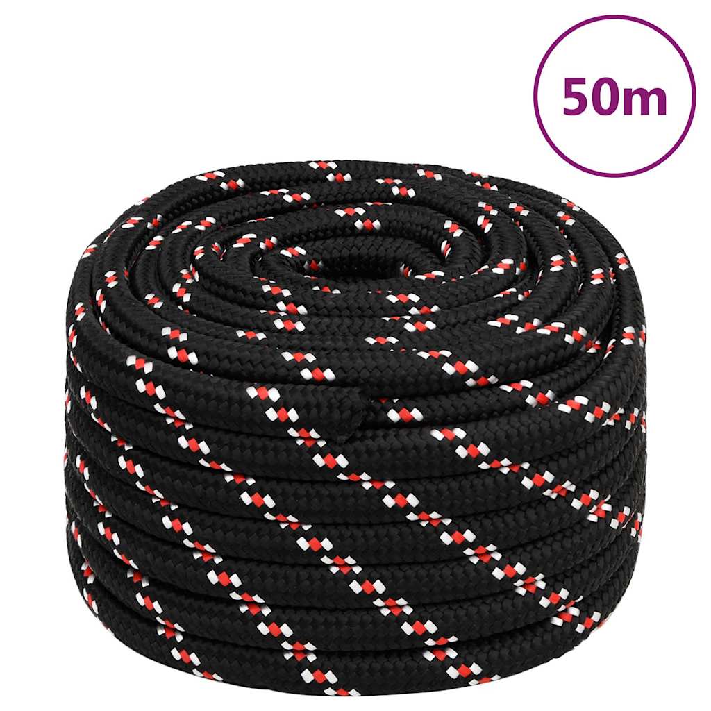 Boat Rope Black Polypropylene Black and Red