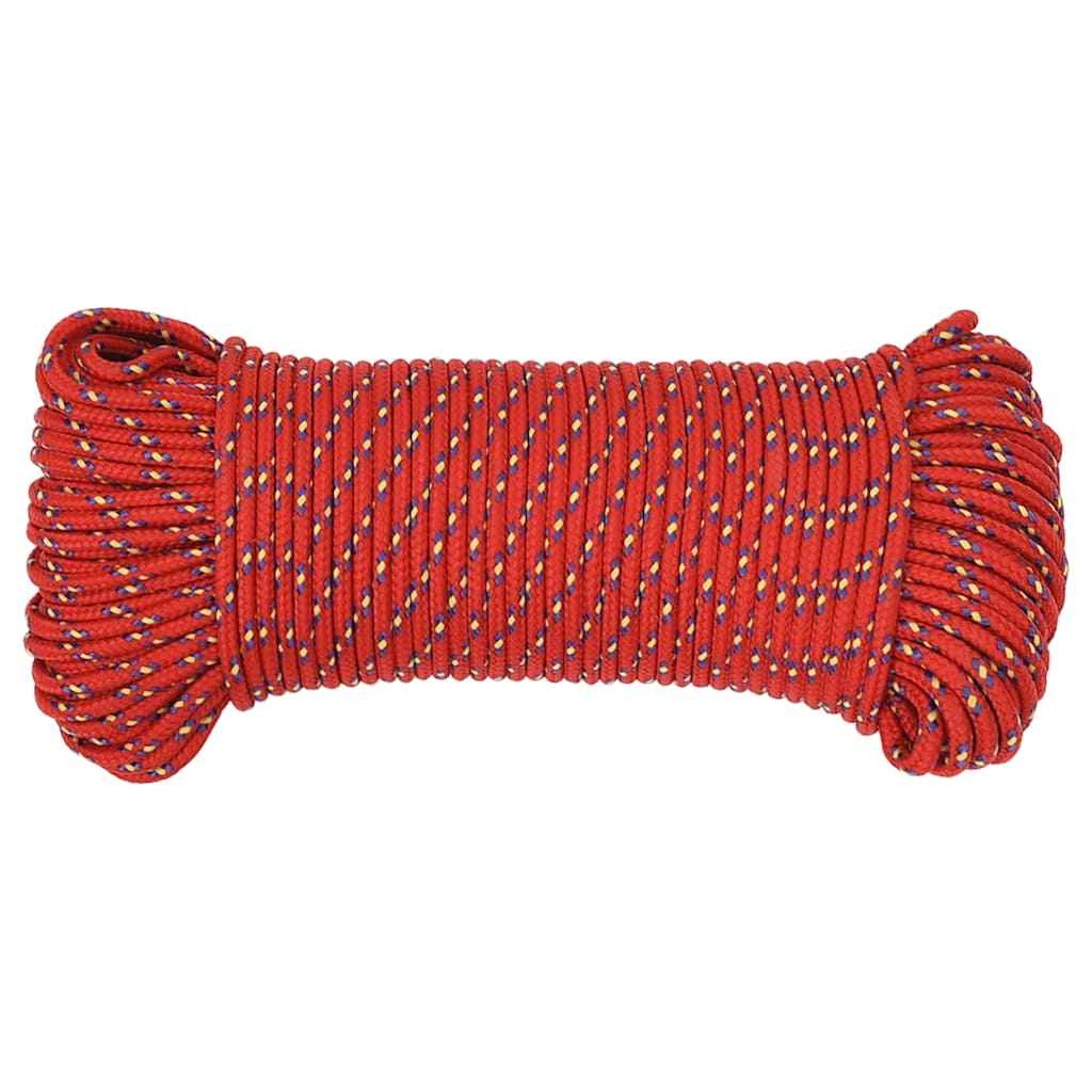 vidaXL Boat Rope Red 4 mm 500 m Polypropylene 3