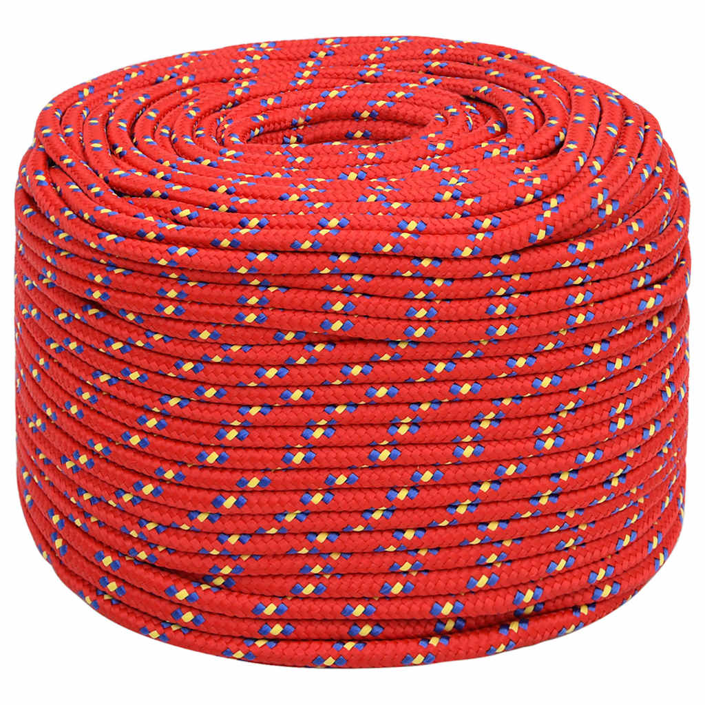vidaXL Boat Rope Red 10 mm 100 m Polypropylene 2
