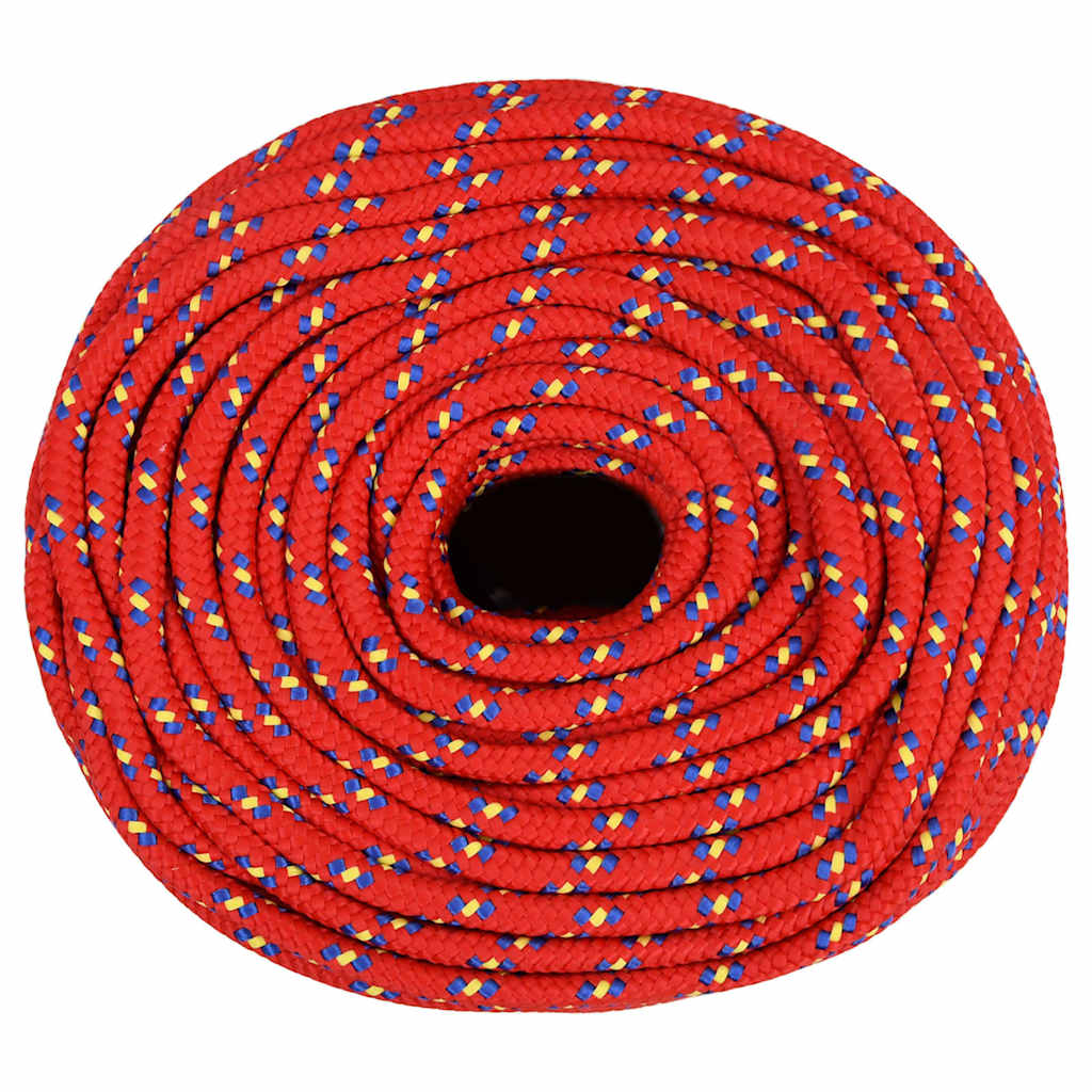 vidaXL Boat Rope Red 10 mm 100 m Polypropylene 3