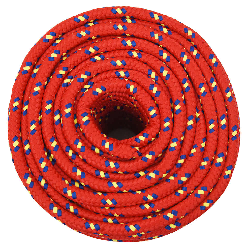 vidaXL Boat Rope Red 12 mm 100 m Polypropylene 3