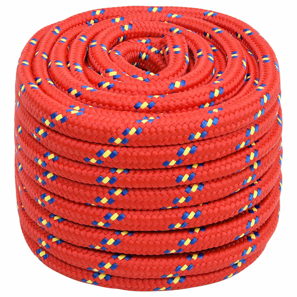 vidaXL Boat Rope Red 20 mm 25 m Polypropylene 2