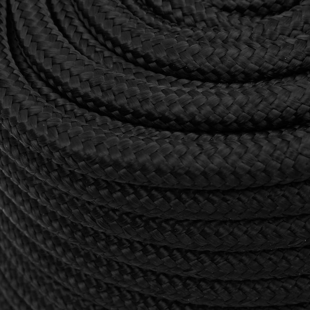 vidaXL Boat Rope Full Black 18 mm 50 m Polypropylene 4