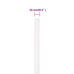 vidaXL Boat Rope Full White 10 mm 250 m Polypropylene 6