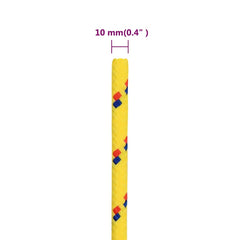 vidaXL Boat Rope Yellow 10 mm 100 m Polypropylene 6