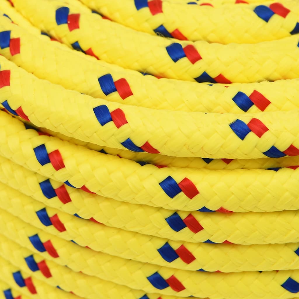 vidaXL Boat Rope Yellow 12 mm 100 m Polypropylene 4
