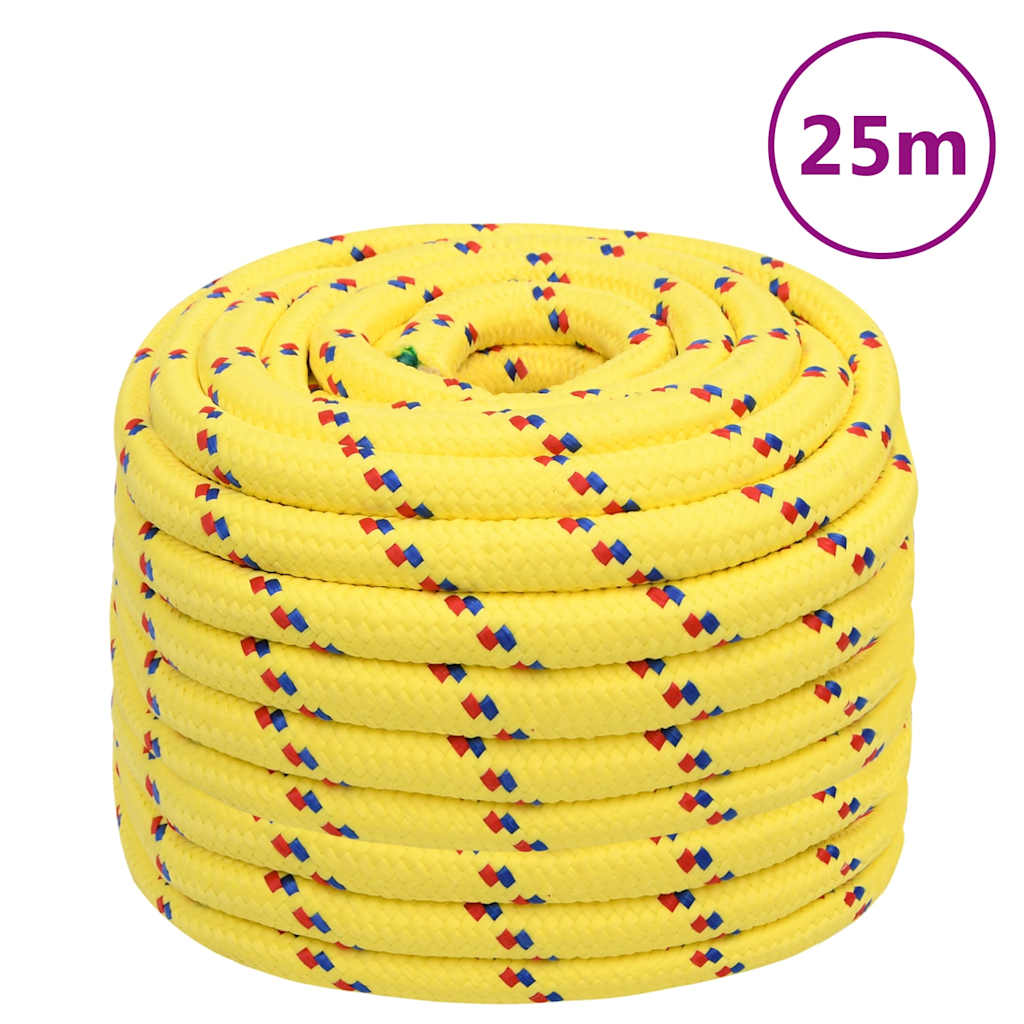 vidaXL Boat Rope Yellow 20 mm 25 m Polypropylene 1