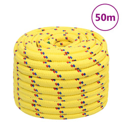 Boat Rope Polypropylene Length 50 m Yellow 20 mm