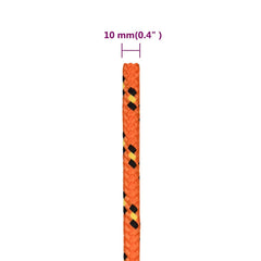 vidaXL Boat Rope Orange 10 mm 250 m Polypropylene 6