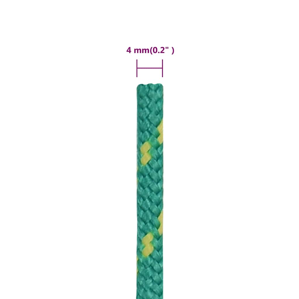 vidaXL Boat Rope Green 4 mm 500 m Polypropylene 6