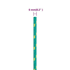 vidaXL Boat Rope Green 6 mm 250 m Polypropylene 6