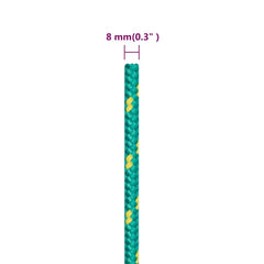 vidaXL Boat Rope Green 8 mm 100 m Polypropylene 6