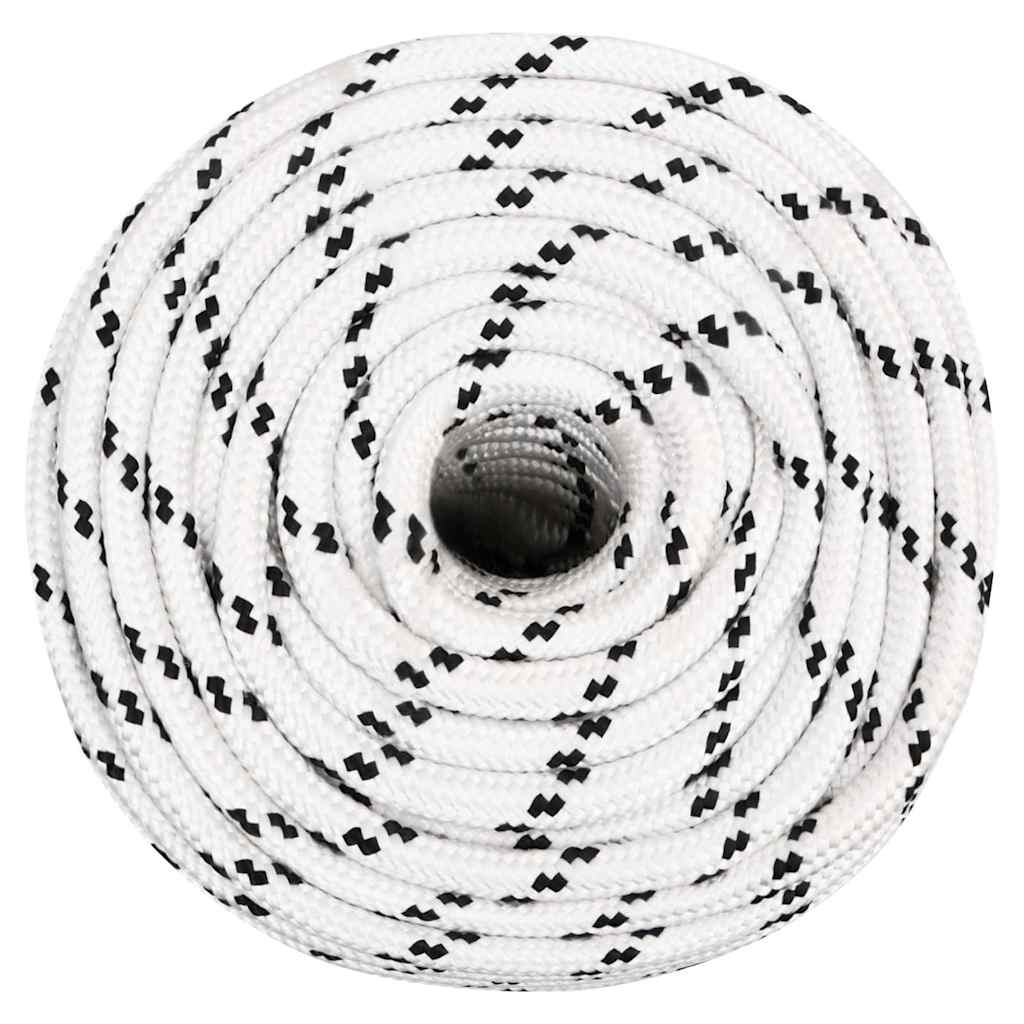 vidaXL Braided Boat Rope White 14 mmx100 m Polyester 2