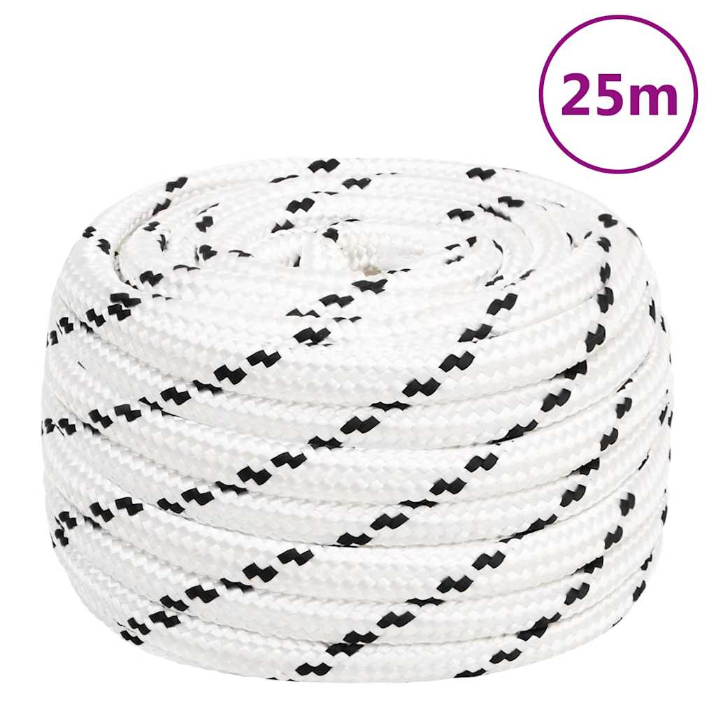 vidaXL Work Rope White 20 mm 25 m Polyester 1