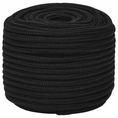 vidaXL Work Rope Black 12 mm 100 m Polyester 2