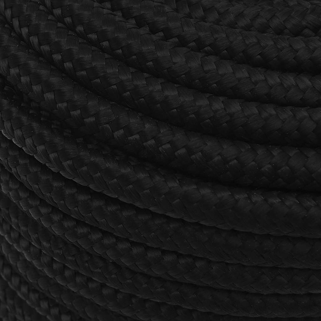 vidaXL Work Rope Black 12 mm 100 m Polyester 4