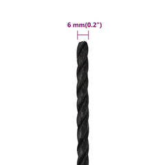 Work Rope Polypropylene Black