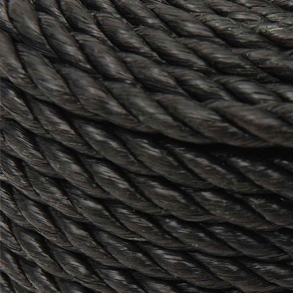 vidaXL Work Rope Black 10 mm 250 m Polypropylene 4