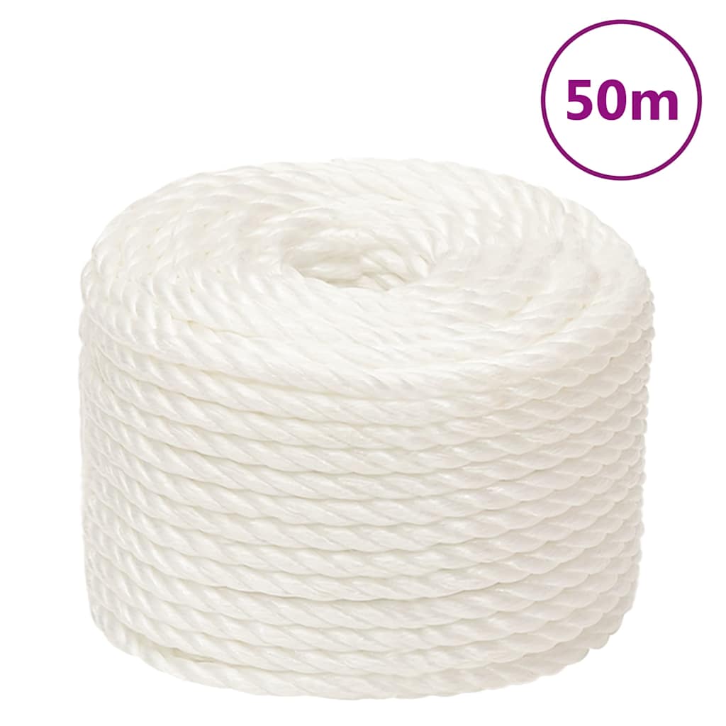 vidaXL Work Rope White 16 mm 50 m Polypropylene 1