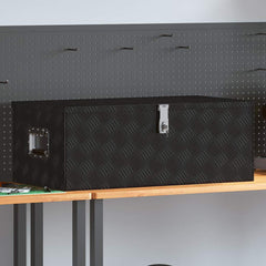 Storage Box Aluminium Black 90 cm 33.5 cm 47 cm