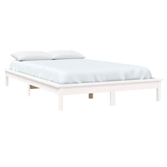820537 vidaXL Bed Frame without Mattress White 120x200 cm Solid Wood 3