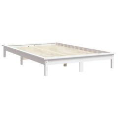 Bed Frame without Mattress Solid Wood Length 200 cm White 120 cm