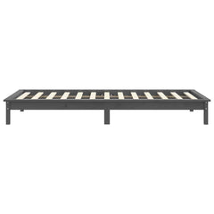 vidaXL Bed Frame without Mattress Grey Single Solid Wood 6