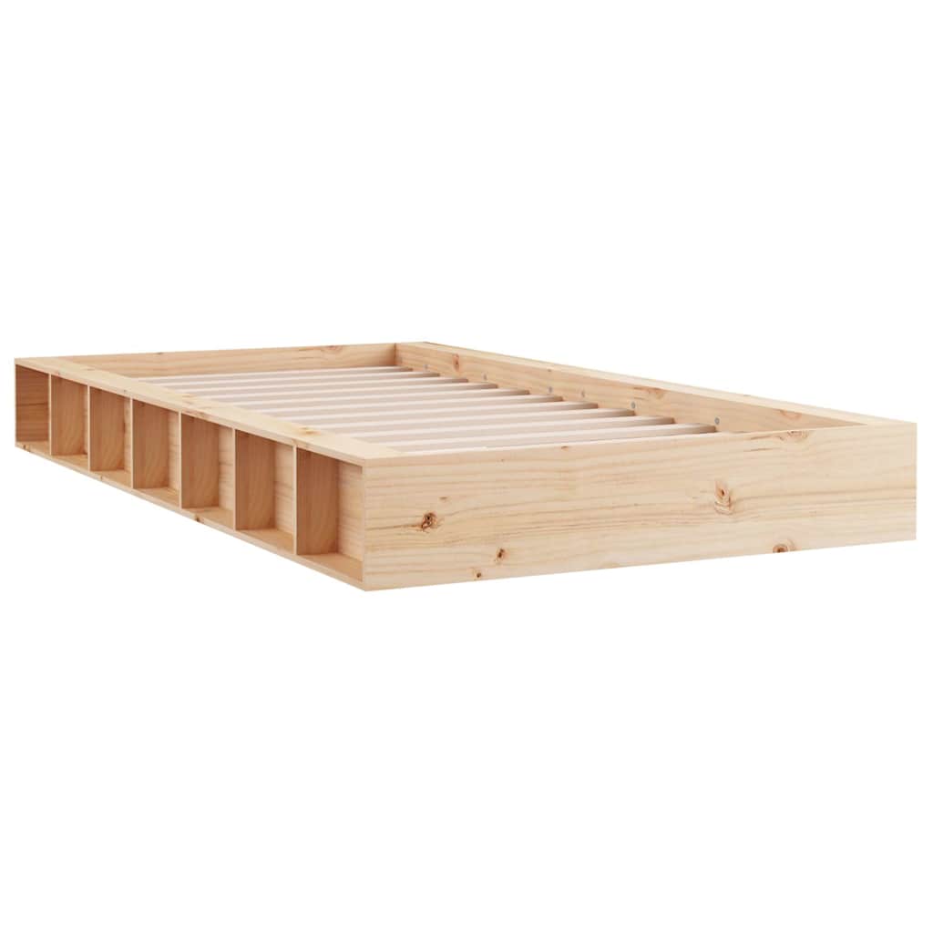 vidaXL Bed Frame without Mattress 90x200 cm Solid Wood 3