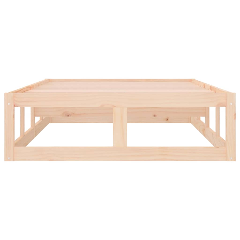 Bed Frame without Mattress Solid Wood Length 200 cm Natural 90 cm