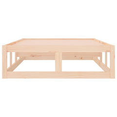 Bed Frame without Mattress Solid Wood Length 200 cm Natural 90 cm