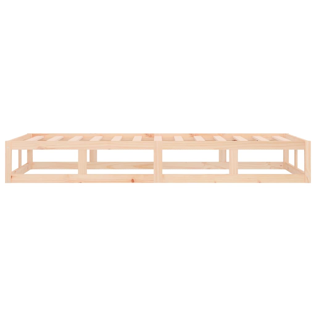 Bed Frame without Mattress Solid Wood Length 200 cm Natural 90 cm