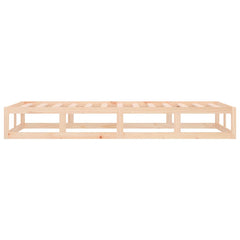 Bed Frame without Mattress Solid Wood Length 200 cm Natural 90 cm