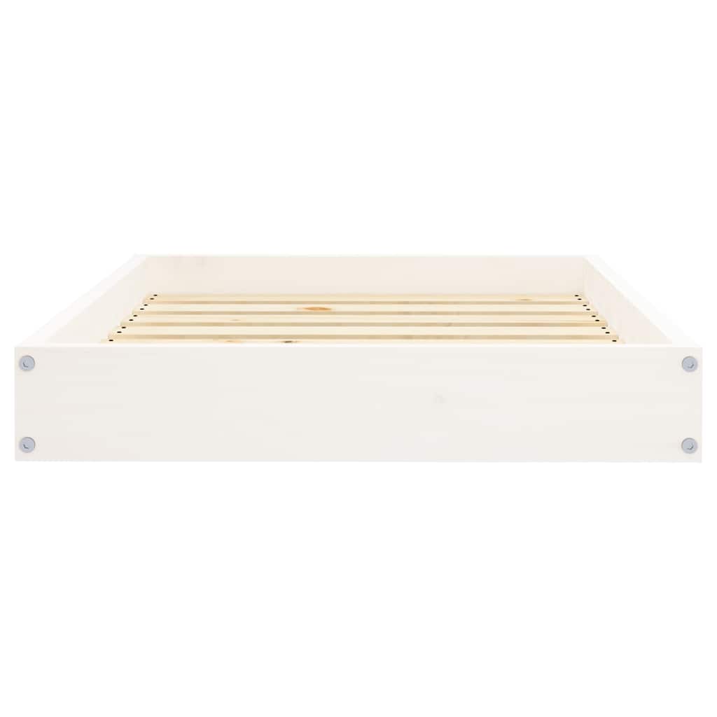 vidaXL Dog Bed White 71,5x54x9 cm Solid Wood Pine 5