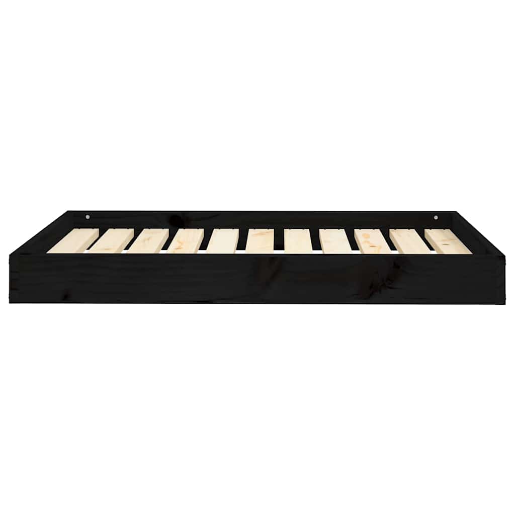 vidaXL Dog Bed Black 91.5x64x9 cm Solid Wood Pine 3