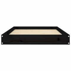 vidaXL Dog Bed Black 91.5x64x9 cm Solid Wood Pine 4