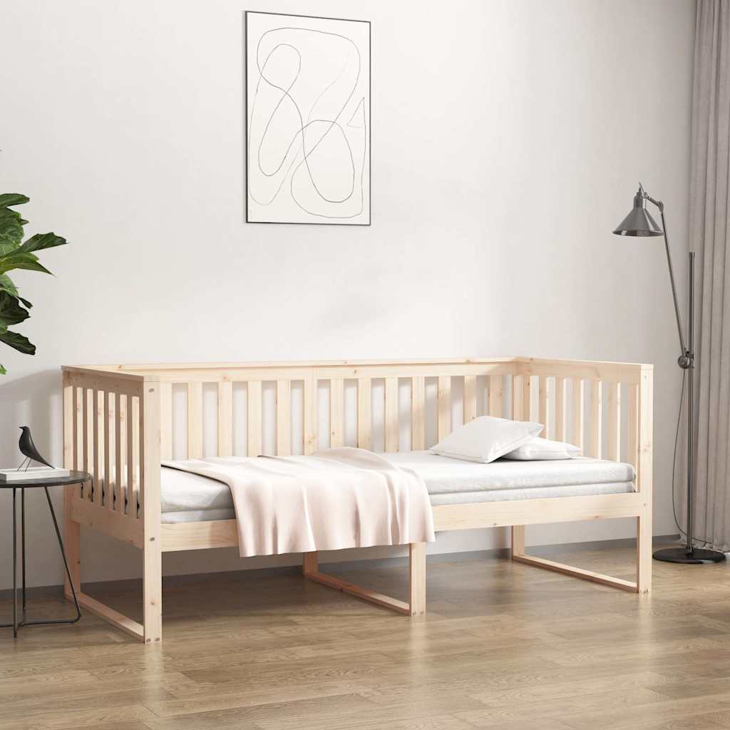 Day Bed without Mattress Solid Wood Pine Natural