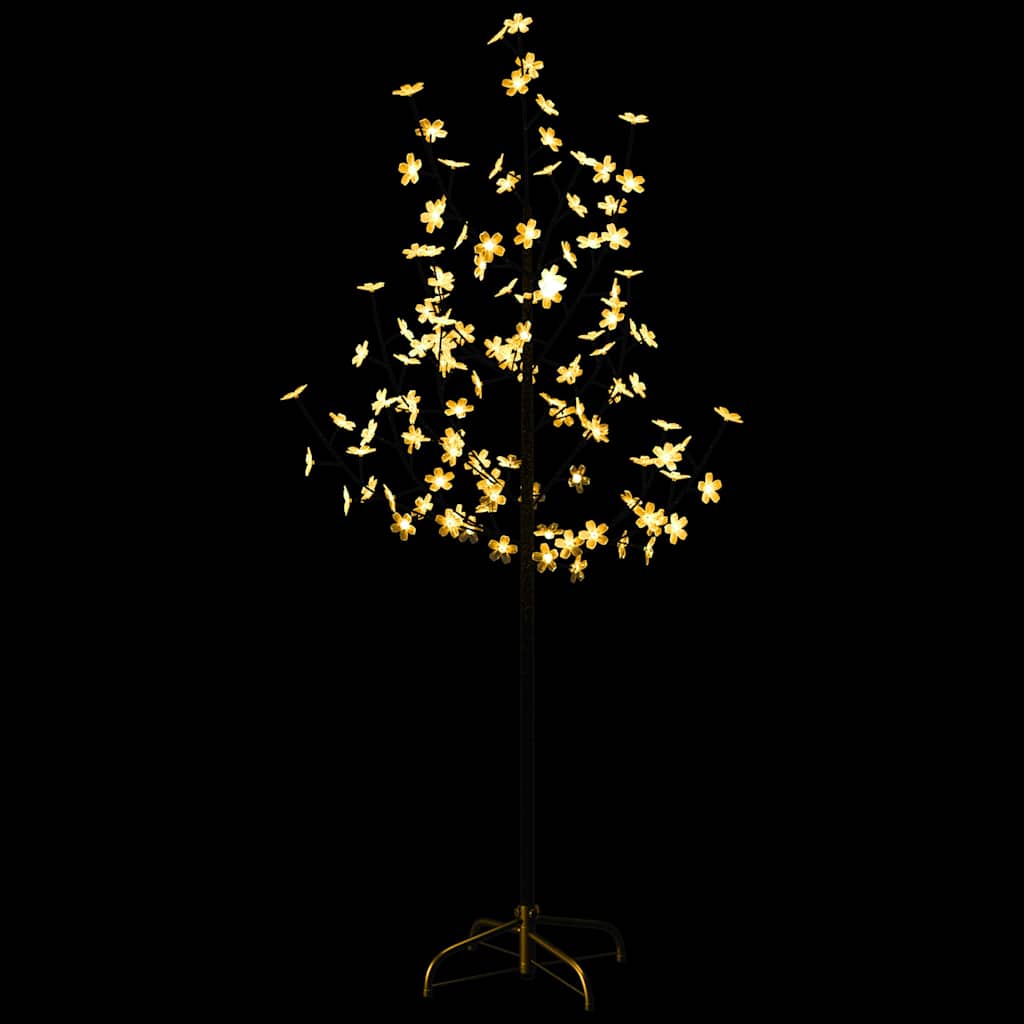 345130 vidaXL Cherry Blossom LED Tree Warm White 84 LEDs 120 cm 3