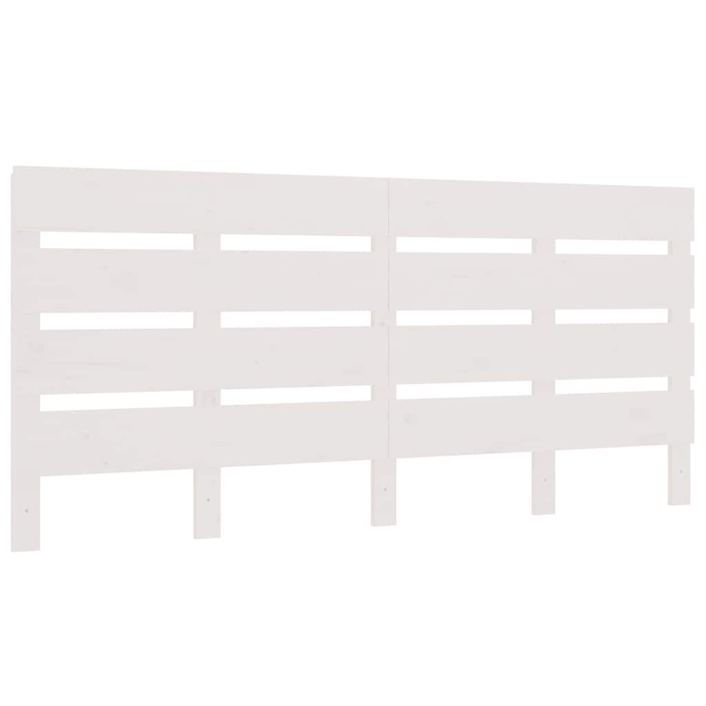 vidaXL Headboard White 160x3x80 cm Solid Wood Pine 2