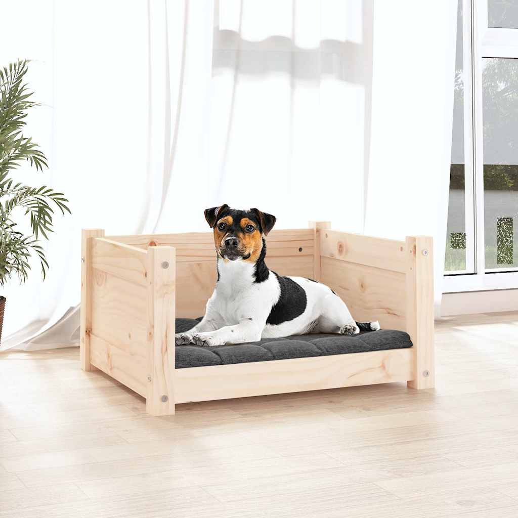 vidaXL Dog Bed 55.5x45.5x28 cm Solid Pine Wood 3