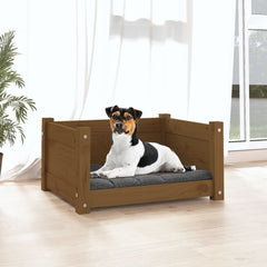 vidaXL Dog Bed Honey Brown 55.5x45.5x28 cm Solid Pine Wood 3