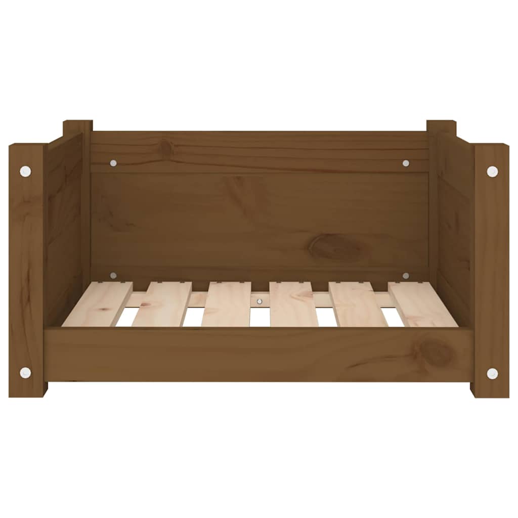vidaXL Dog Bed Honey Brown 55.5x45.5x28 cm Solid Pine Wood 5