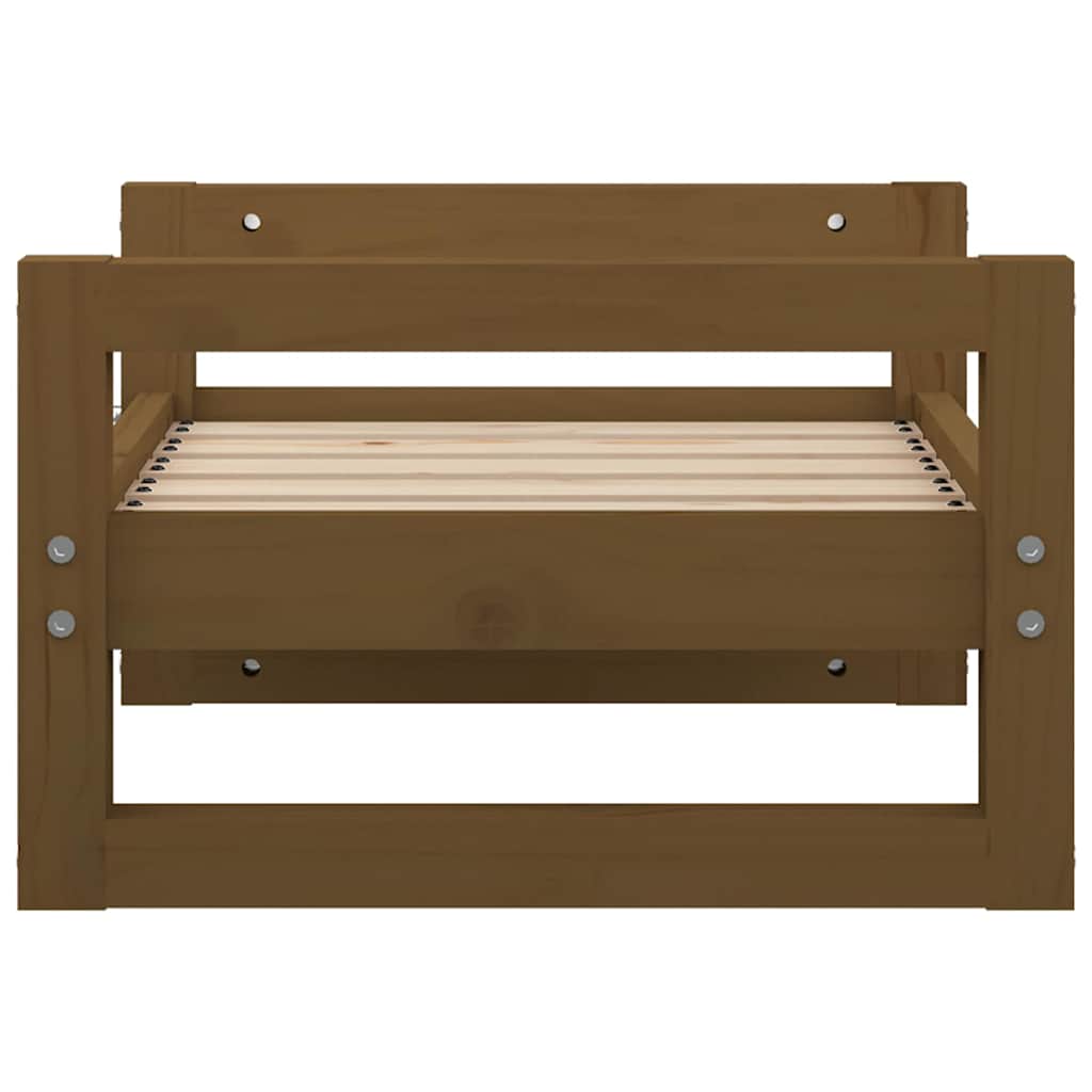 vidaXL Dog Bed Honey Brown 55.5x45.5x28 cm Solid Pine Wood 6
