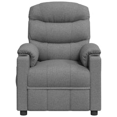 vidaXL Recliner Chair Light Grey Fabric 3