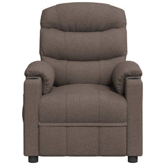 vidaXL Recliner Chair Taupe Fabric 3