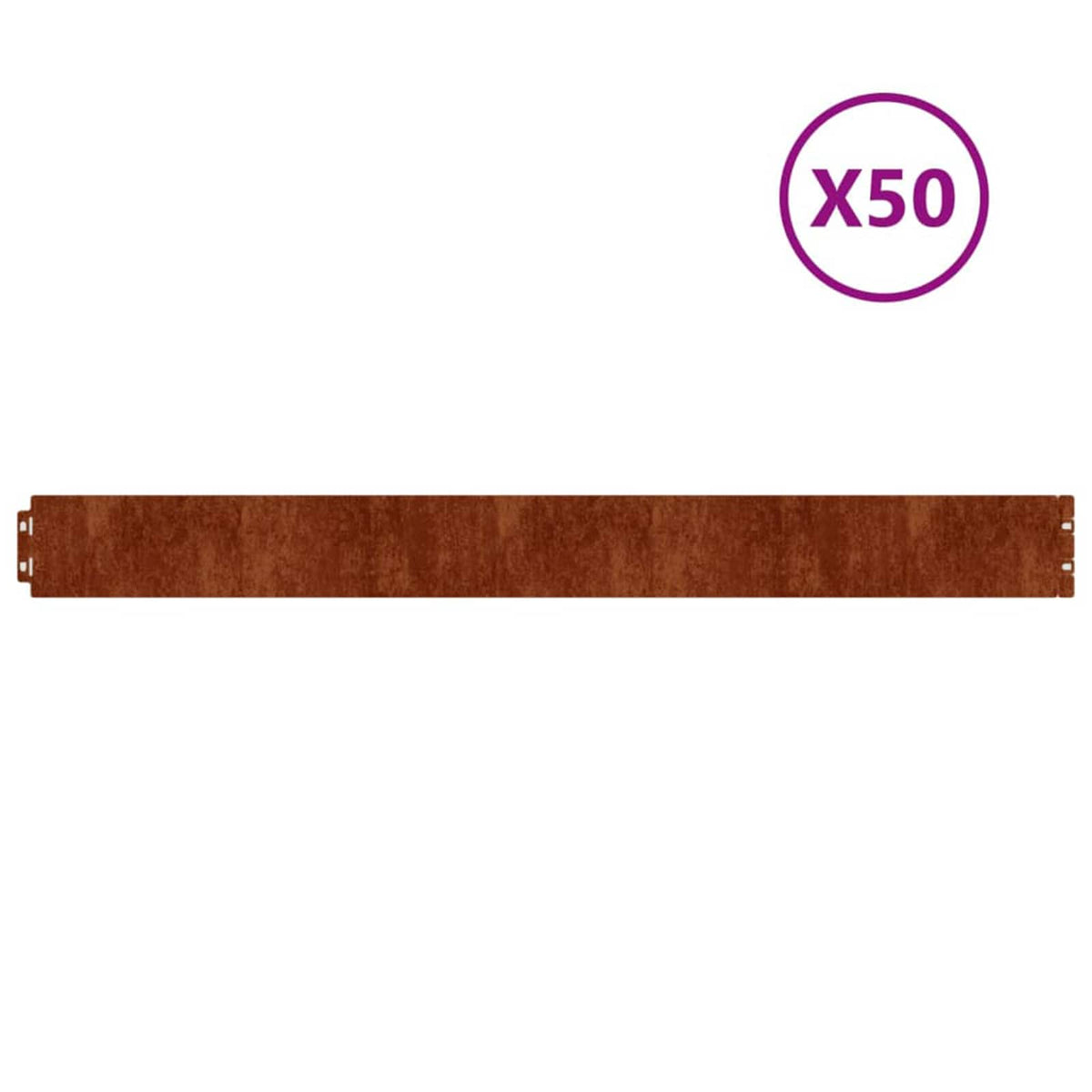 Lawn Edgings Cold-rolled Steel 50 pcs Weathering steel 10 x 103 cm